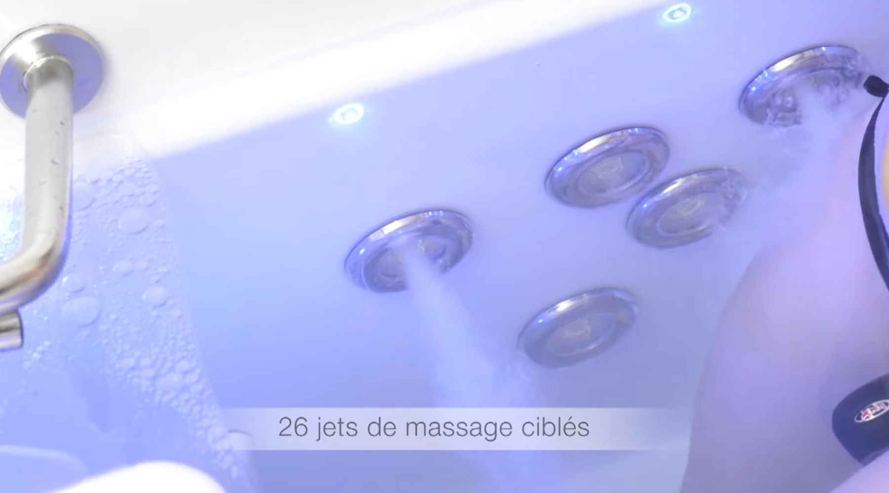 26 jets de massage ciblés chromothérapie